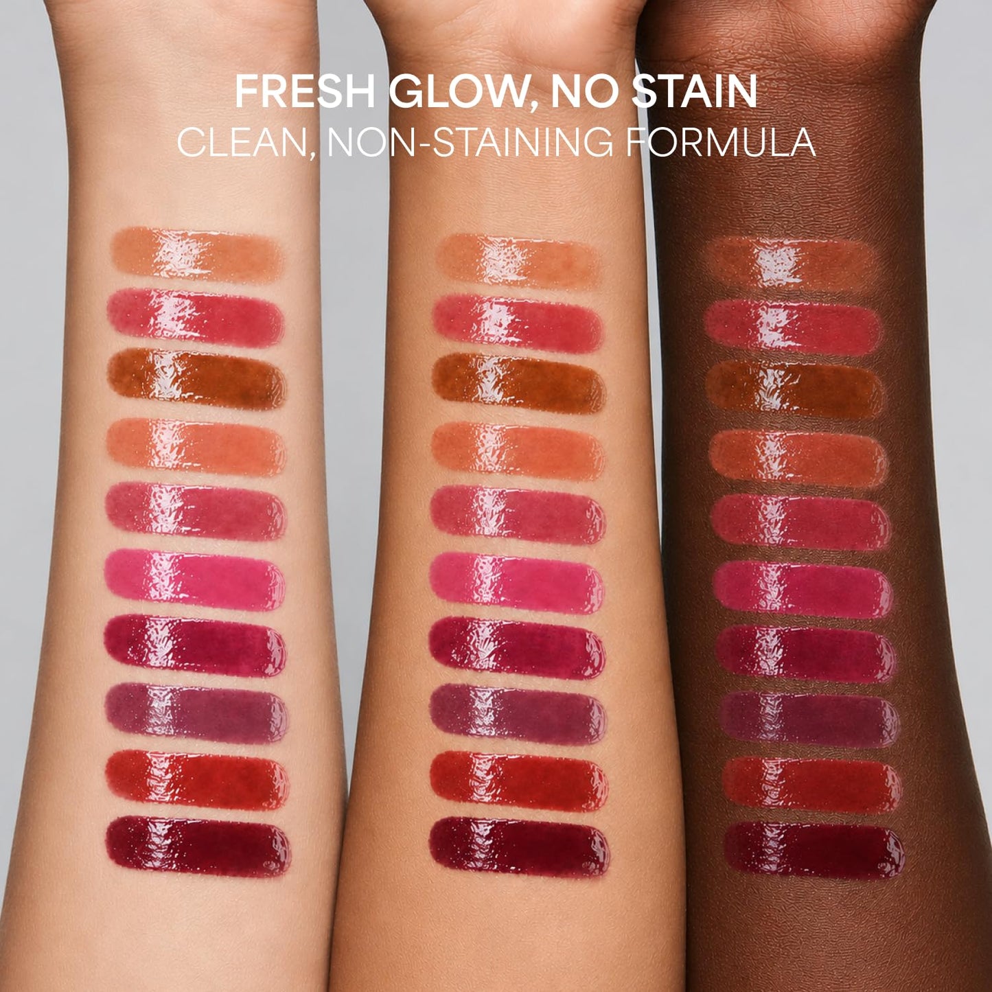 ENTROPY Makeup Glossy Lip Tint – Juicy Glow Line/Non-Sticky Hydrating Lip Gloss Tint, High Shine Finish, Buildable Sheer Color, Lip & Cheek Makeup - Ruby Charm (Neutral Pink)