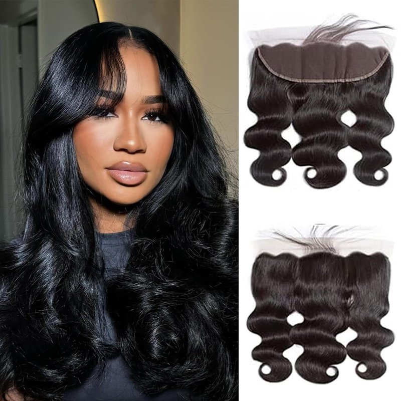 Body Wave Bundles Human Hair 12 14 16 Inch Human Hair Bundles 100% Unprocessed Brazilian Virgin Weave 3 Bundles Extensions Natural Black