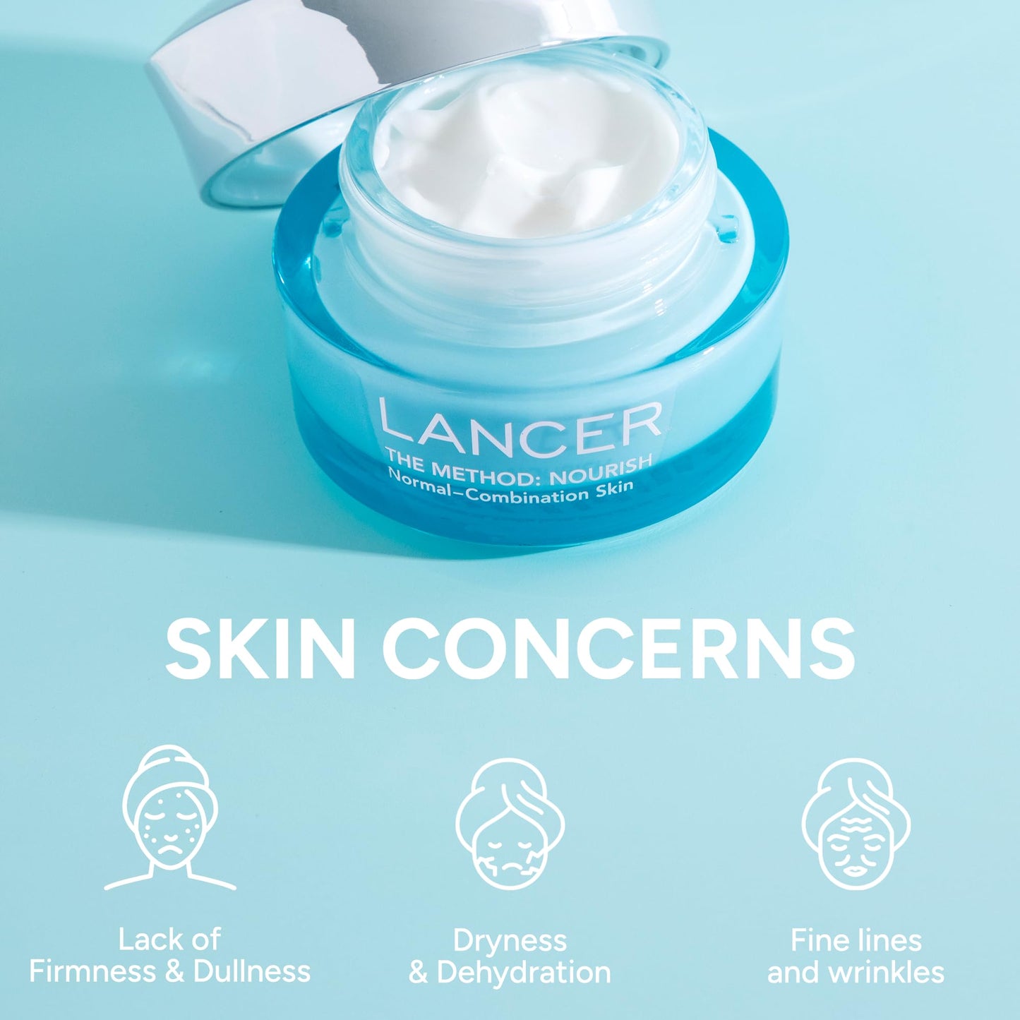Lancer Skincare | The Method: Nourish Face Moisturizer | Anti Aging Face Cream with Hyaluronic Acid | Lightweight Daily Moisturizer for Normal Combination Skin | Dermatologist Developed | 1.7fl oz