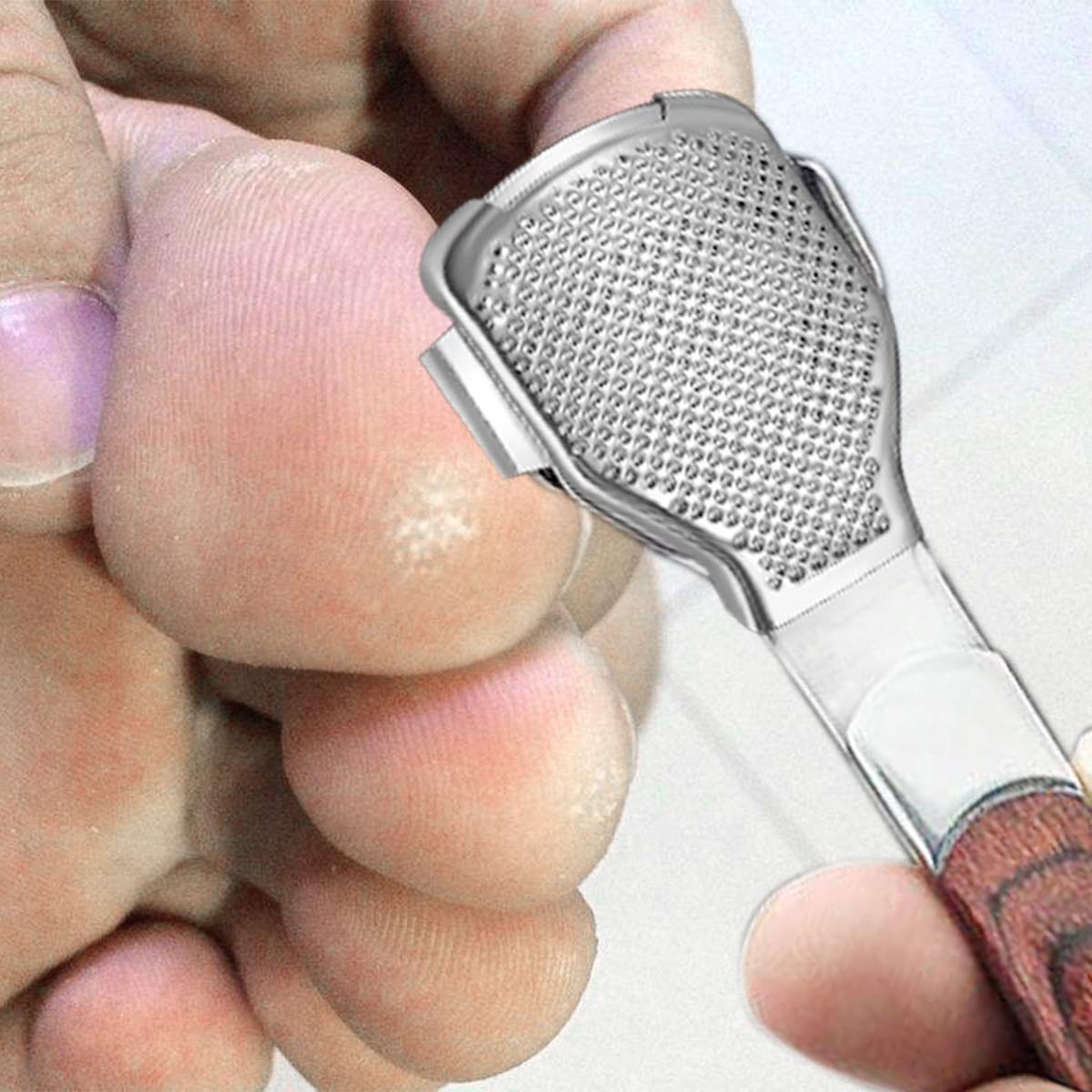 Foot Scraper Pedicure Supplies for Dead Skin Heel File Like Grater Calusses Remover Feet Callus Shaver Feet Scrubber Hard Skin Kit with 10 Blade