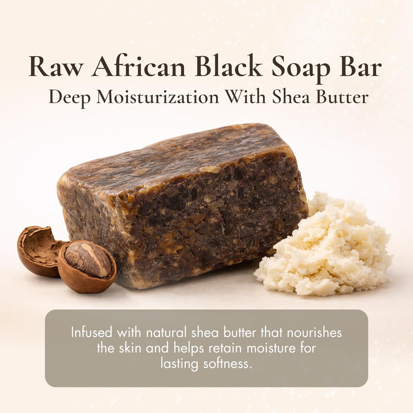 SAAQIN - Raw African Black Soap for All Skin Types, Black Soap Ideal for Acne, Wrinkles, Make-Up Removal, Hair & Body, Natural Glycerin Black African Soap, African Black Soap Bar from Ghana, 5 Lbs