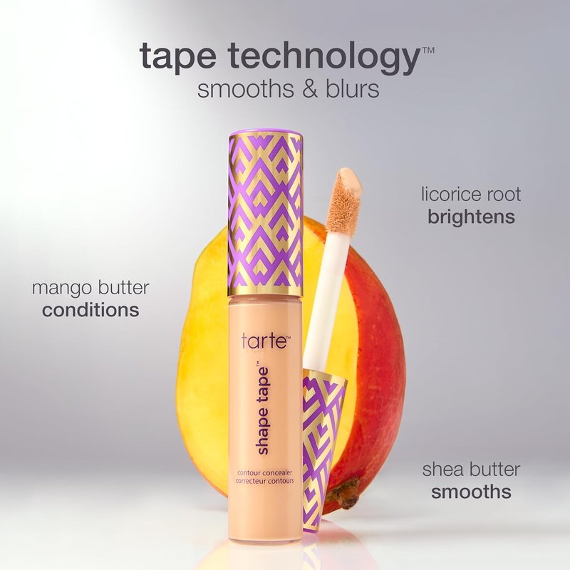 Tarte Shape Tape Concealer - Full-Coverage, Creaseless Matte Finish | Brightening Under-Eye Makeup, 16hr Longwear, Vegan
