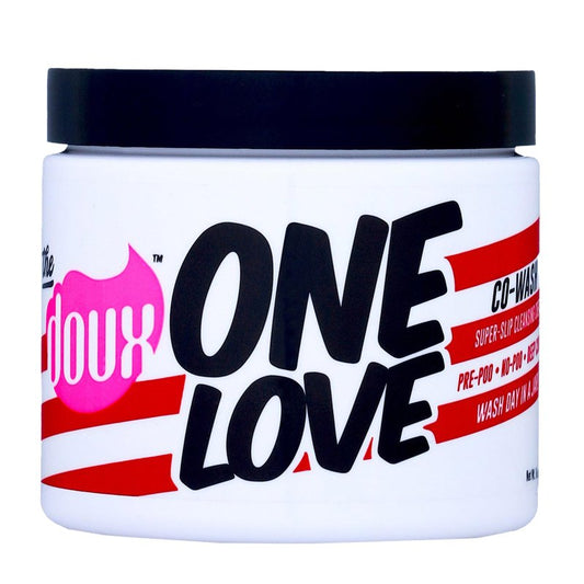 The Doux ONE LOVE Co-Wash for Curly Hair – Leave In Conditioner for Dry Damaged Hair – Deep Conditioner & Hair Detangler with Jojoba & Grapeseed – Anti Frizz Hair Care for All Curl Types