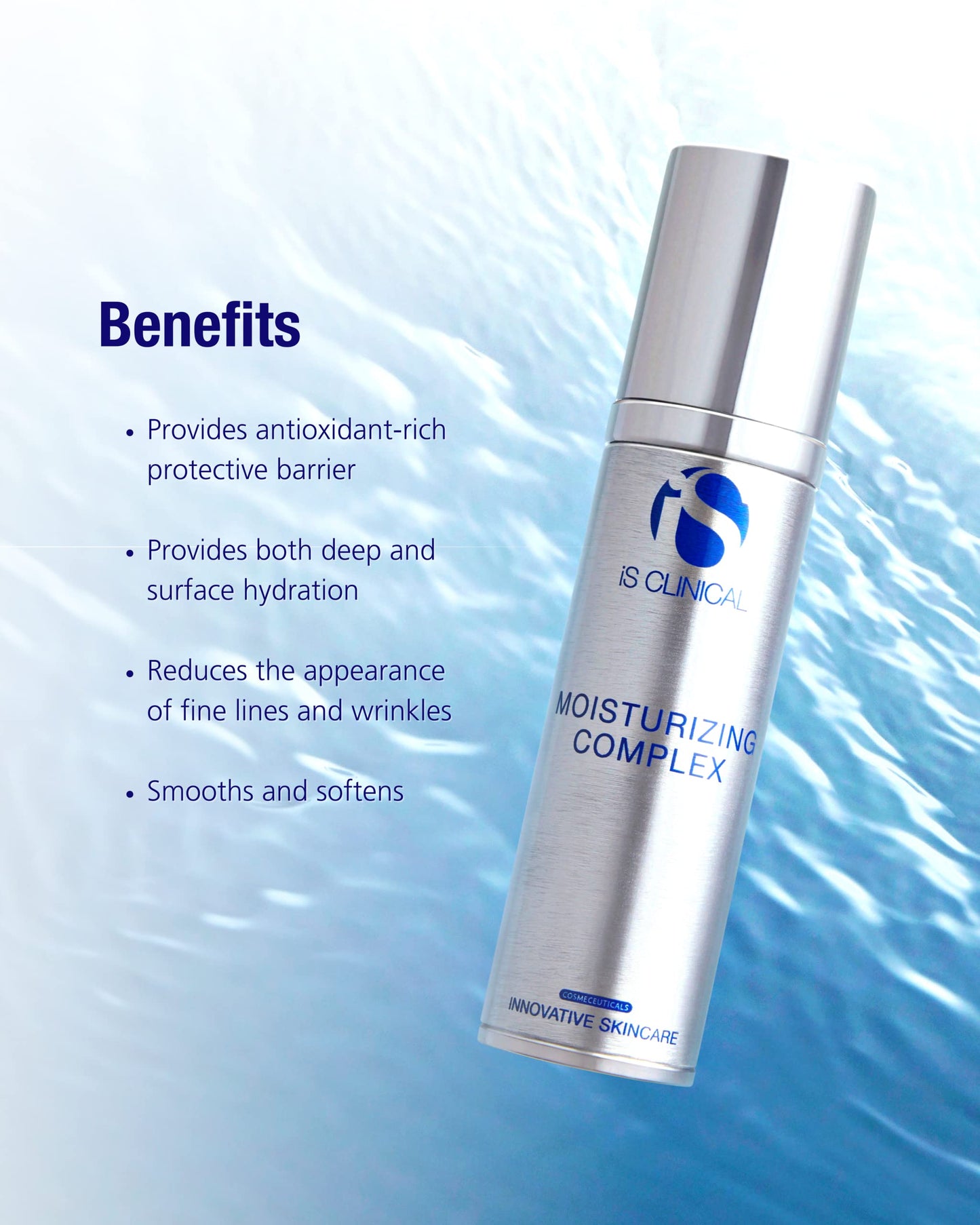 iS CLINICAL Moisturizing Complex, Face Moisturizer, Anti Blemish and Anti Aging Moisturizer, Hydrating Formula with Vitamin A