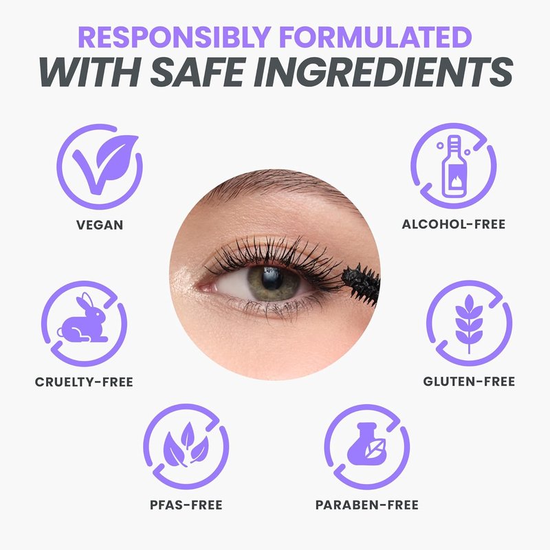 Wonderskin Black Mascara | Lengthening, Volumizing & Curling Formula for Stunning Lashes