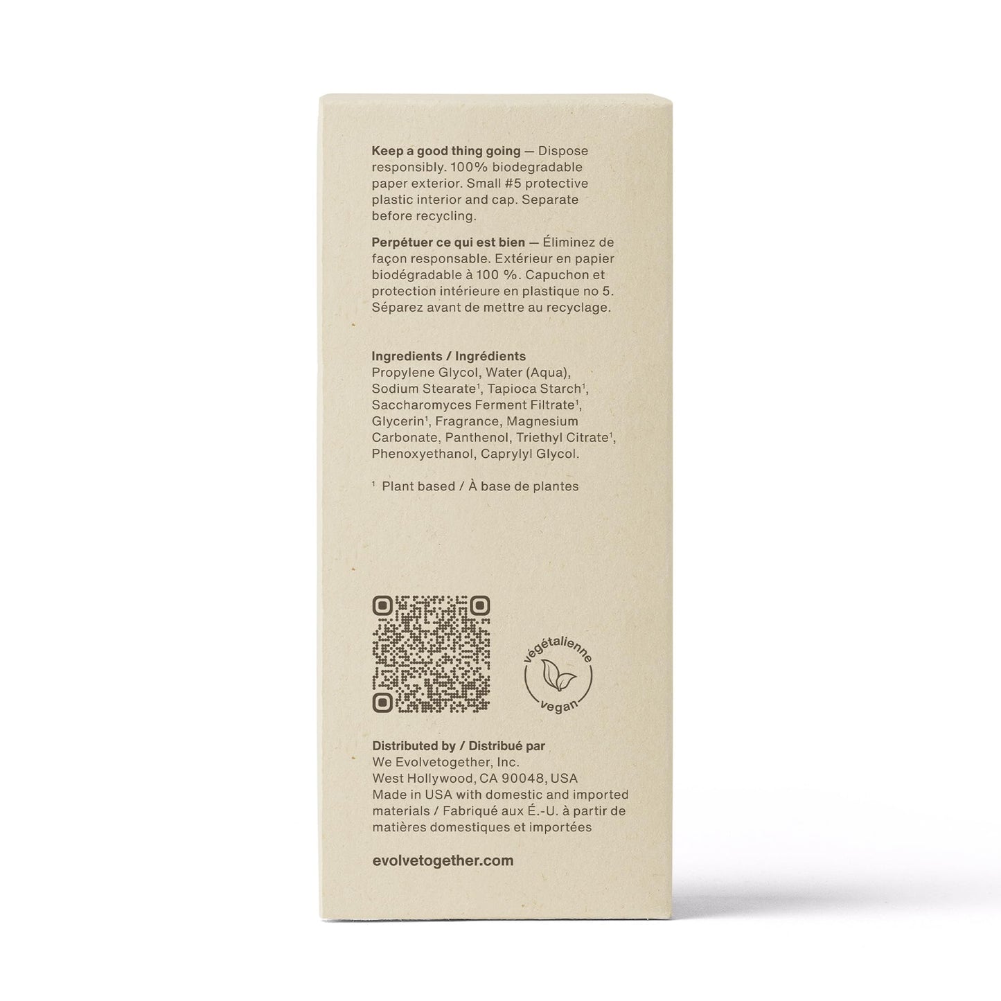 evolvetogether Aluminum Free Natural Deodorant for Women & Men | Dry Rose, Mandarin, Oud & Patchouli | Neutralizes Odors, Soothes Skin | Vegan, Cruelty-Free, Baking Soda Free | Monaco, 1.69 Oz