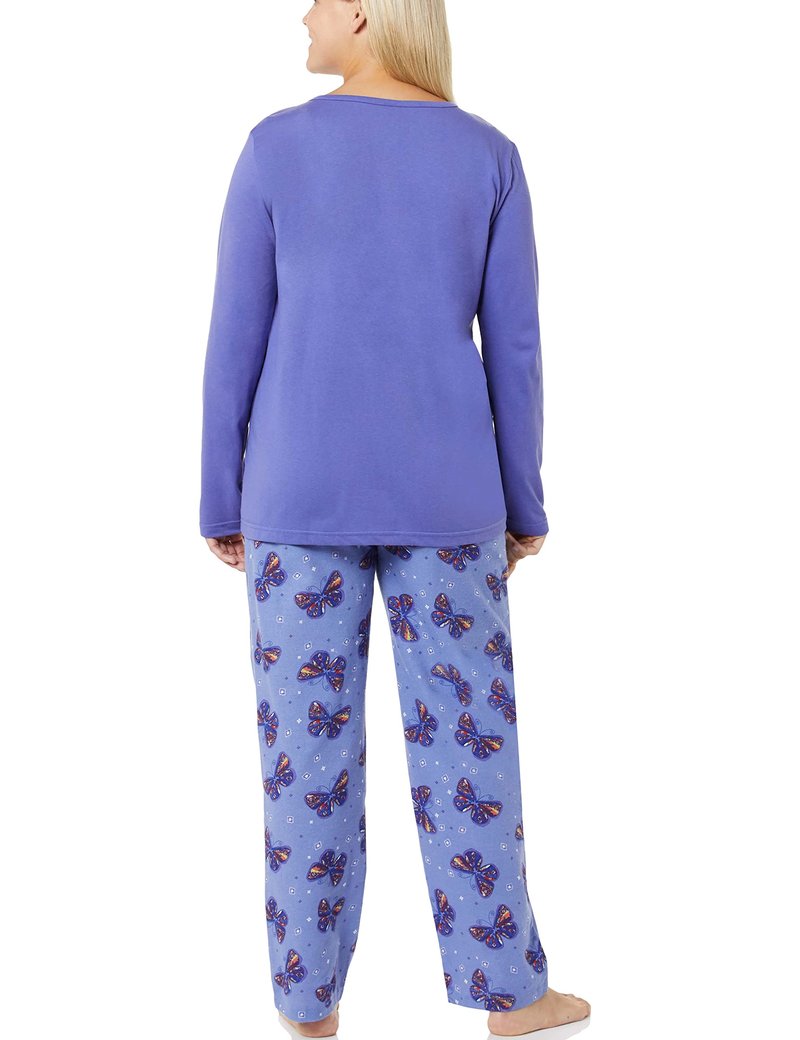 AmeriMark Women’s 2-Piece Flannel Pajama Set Nightwear for Sleeping Long Sleeve Cotton Loungewear Top and PJ Pants Sleepwear