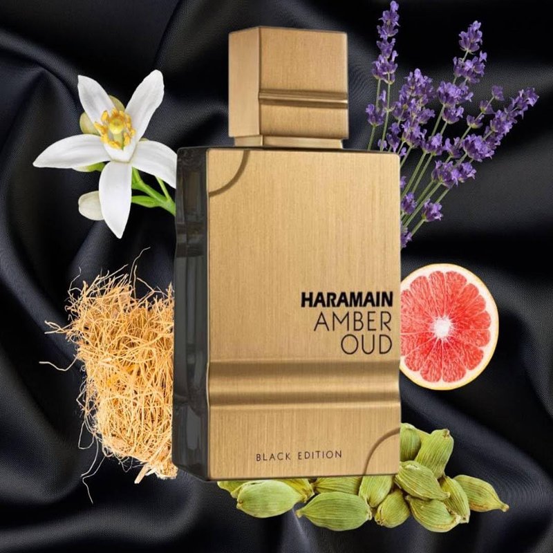 Al Haramain Amber Oud Black Edition Eau de Perfume Spray for Unisex, 2.0 Ounce
