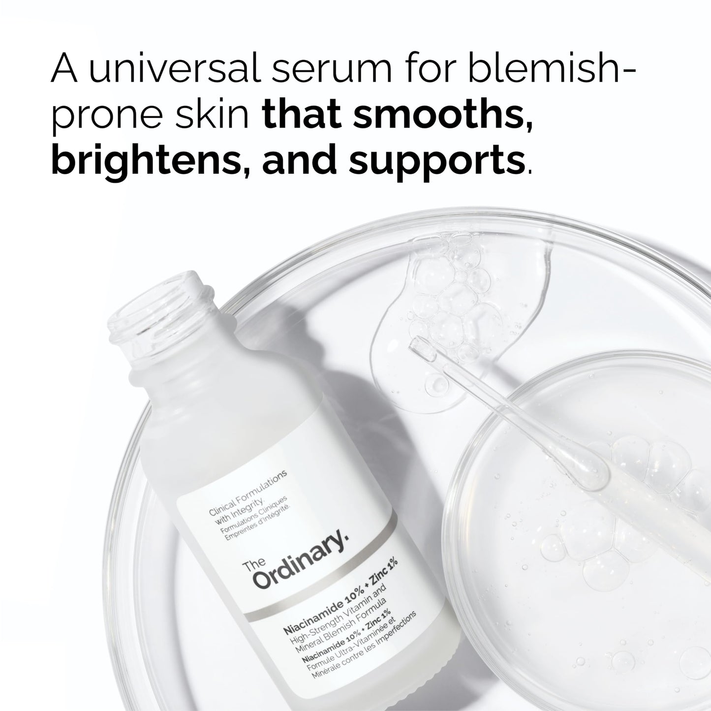 The Ordinary Pore Control Collection - Skin Care Bundle Set for Congested Skin - Salicylic Acid 2% Masque, Niacinamide 10% + Zinc 1%, Squalane Cleanser, Natural Moisturizing Factors + HA