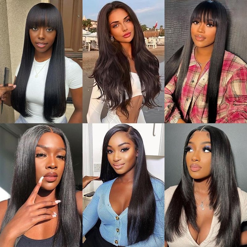 Straight Bundles Human Hair 14 14 14 Inch 100% Unprocessed Brazilian Virgin Weave Bundles Human Hair for Black Women Remy Straight Hair Extensions Natural Black Color Weft