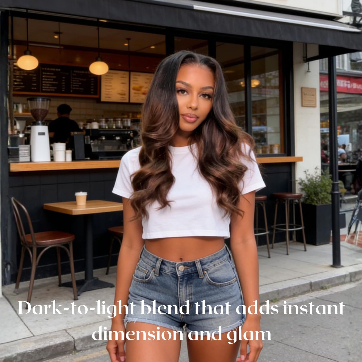 ANMETAN Dark Brown Ombre Body Wave Bundles Human Hair, Thick 12A Chestnut Brown T1B/2/30 3 Tone Ombre Color Human Hair Single Bundle with Dark Root 100% Remy Hair Bundle Keep Soft after Washes 16 Inch