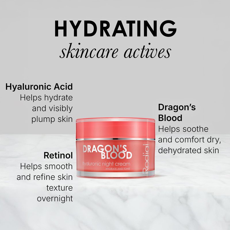 Rodial Dragon's Blood Hyaluronic Night Cream, 1.7 Fl Oz
