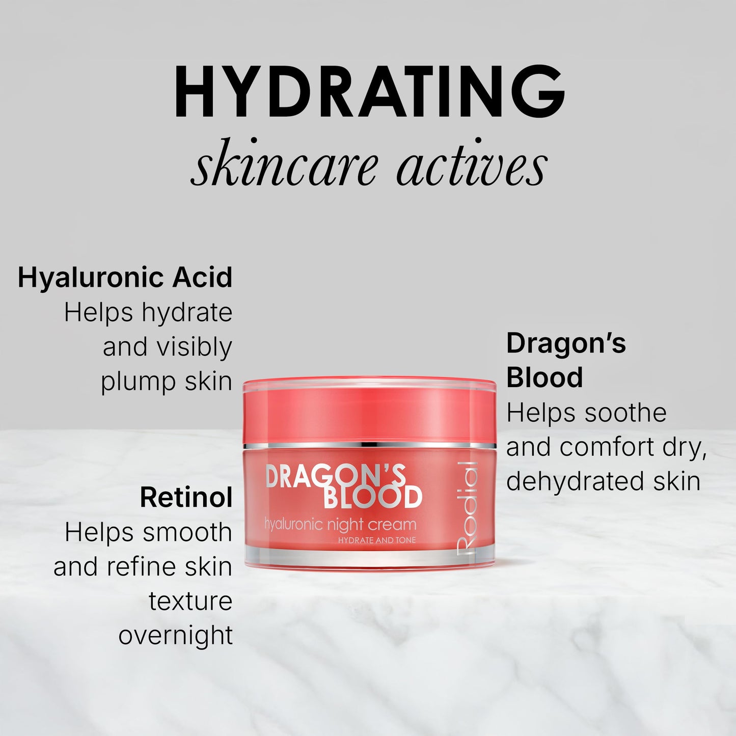 Rodial Dragon's Blood Hyaluronic Night Cream, 1.7 Fl Oz