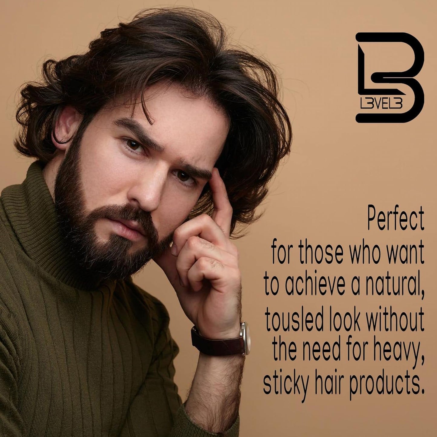 L3 Level 3 Travel Styling Powder - Small 0.18 oz for Travel - Natural Look Mens Powder - Sample Styling Powder (12, White)