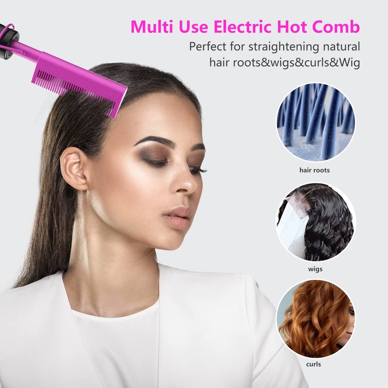 Hot Comb Set for Lace Front Wigs - Edge Control Gel, Hair Wax Stick, Wig Glue & More | Complete Styling Kit