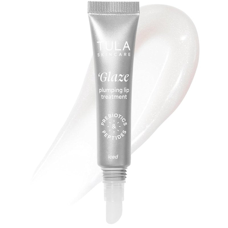 TULA Glaze Plumping Lip Treatment - Hydrating Lip Balm with Hyaluronic Acid & Peptides | 0.28 oz.