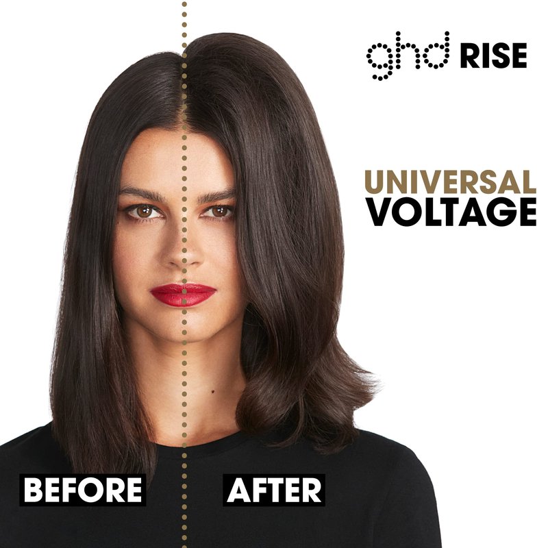 ghd Glide Hot Air Hair Brush (Black) + Rise Volumizing Blow Dryer (Black) Duo ― Hot Brush Hair Straighteners and Curlers for Maximum Lift, Fullness, and Body