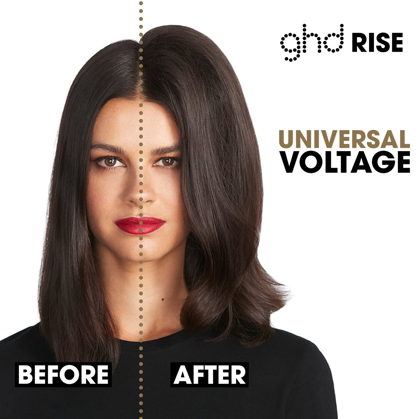 ghd Glide Hot Air Hair Brush (Black) + Rise Volumizing Blow Dryer (Black) Duo ― Hot Brush Hair Straighteners and Curlers for Maximum Lift, Fullness, and Body