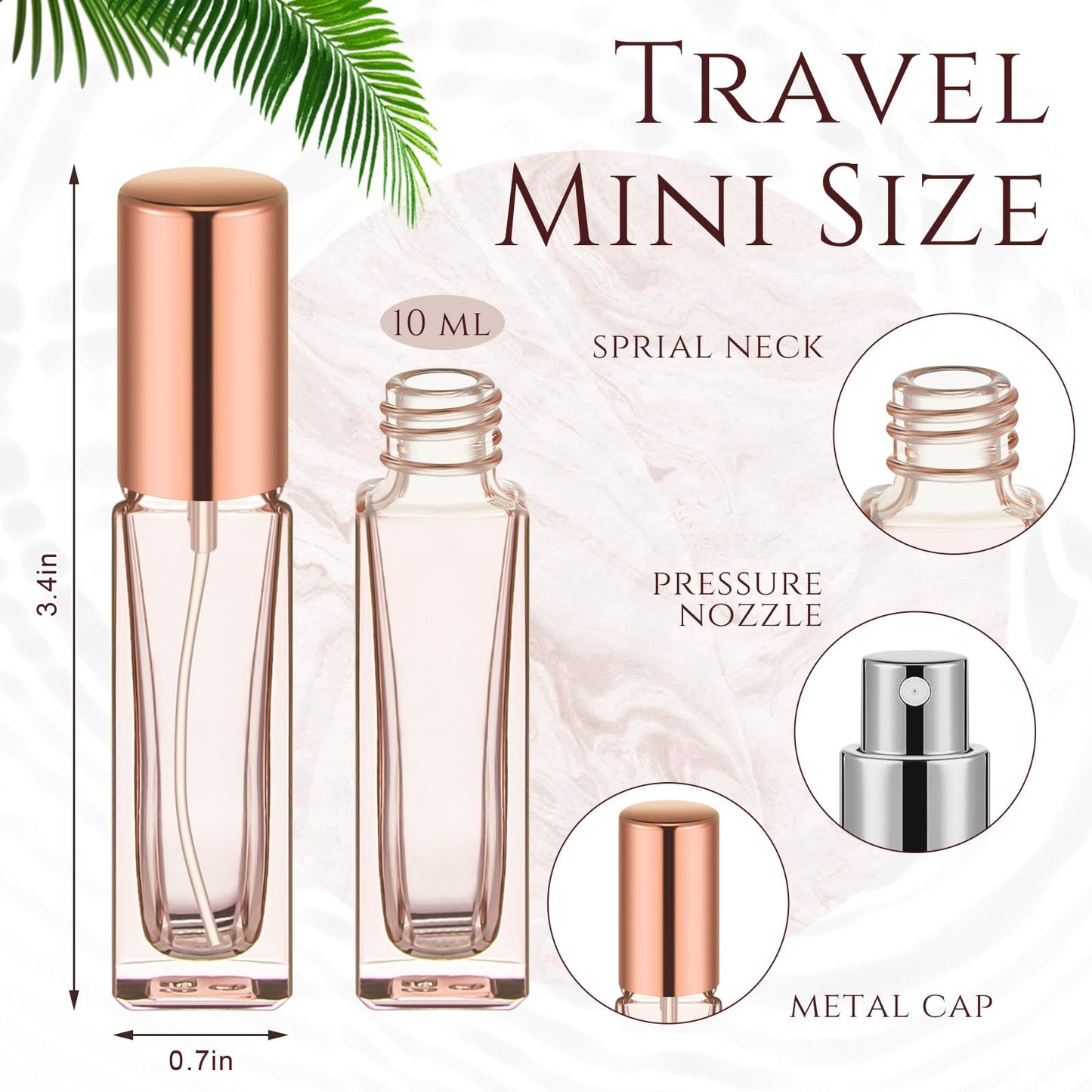 Singhoow 40 Pcs 10ml Perfume Travel Refillable, Mini Cologne Perfume Bottles Empty, Portable Sprayer for Travel Size Spray Bottle Pocket Glass Spray Bottles Toiletries Sample Dispenser