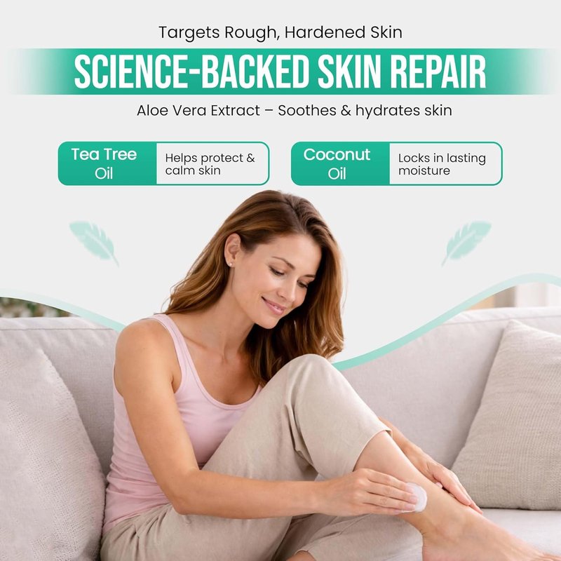 Urea Gel 40% with Tea Tree & Coconut Oil - Intensive Moisturizing Exfoliating Gel for Dry Skin | 8 oz