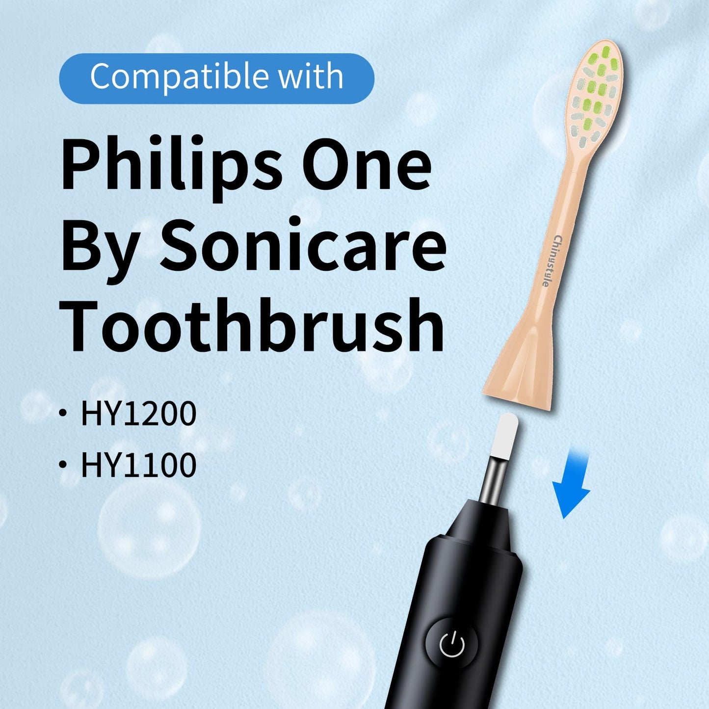 Toothbrush Replacement HeadsCompatible with Philips One Sonicare Electric Toothbrush HY1200 HY1100, Tooth Brush Head Pink -10 Pack