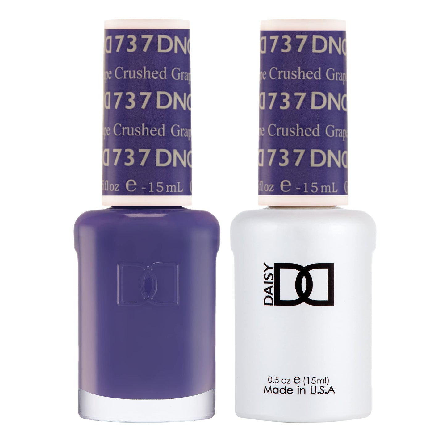 DND Gel Polish Set, Purple Collection, UV/LED Gel Polish and Air Dry Nail Lacquer, Matching Chip-Free Polish Duo, 737 Crushed Grape, 0.5 Fl Oz