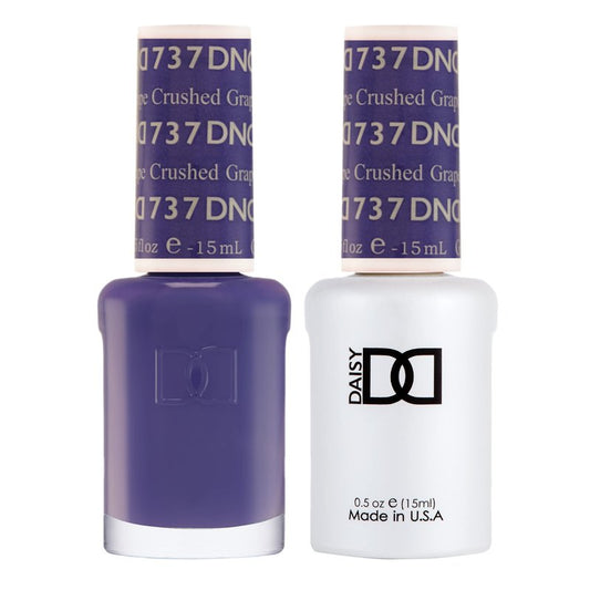 DND Gel Polish Set, Purple Collection, UV/LED Gel Polish and Air Dry Nail Lacquer, Matching Chip-Free Polish Duo, 737 Crushed Grape, 0.5 Fl Oz