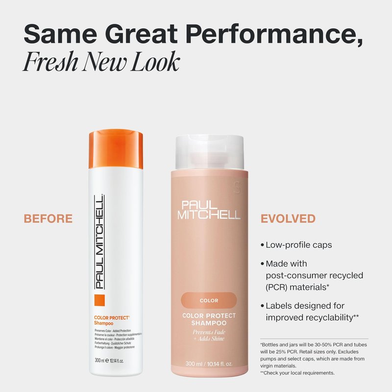 Paul Mitchell Color Protect Shampoo, Adds Protection, For Color-Treated Hair 10.14 Fl Oz (Pack of 1)