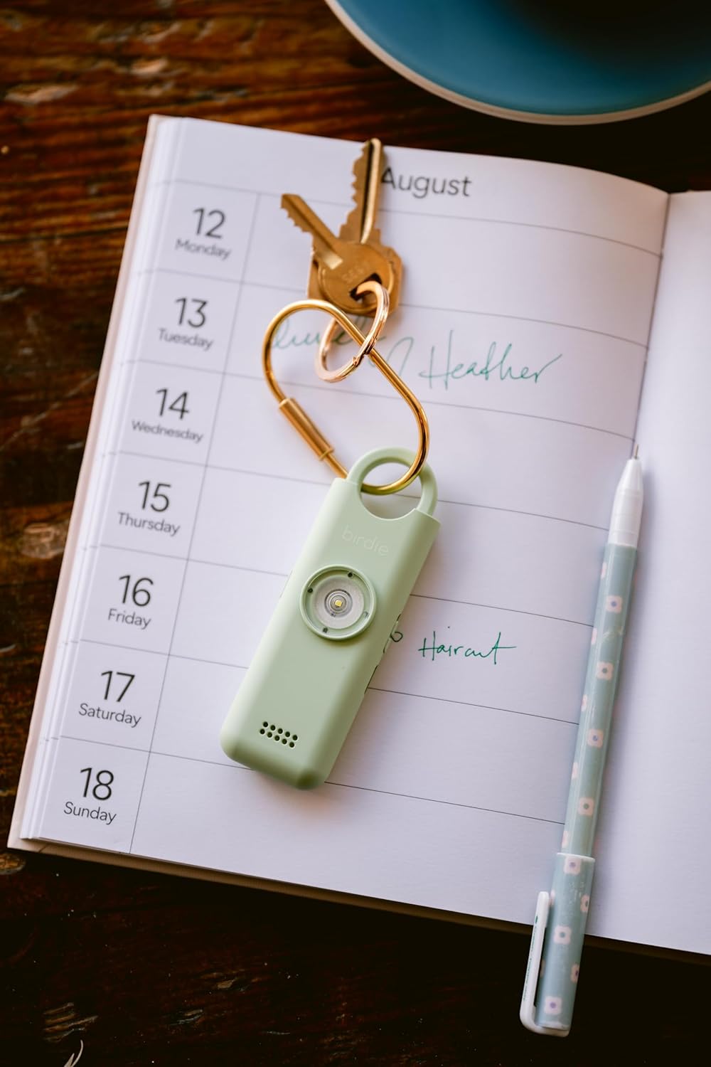 Personal Safety Alarm for Women - Loud Siren, Flashlight & Rechargeable Battery | Coral Orange