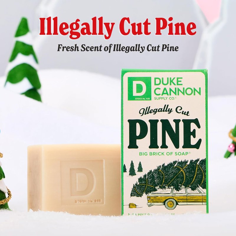 Duke Cannon Big Brick of Soap for Men - Holiday Variety Pack | 10 oz. | Coal, Pipe Smoke & Peppermint Bark