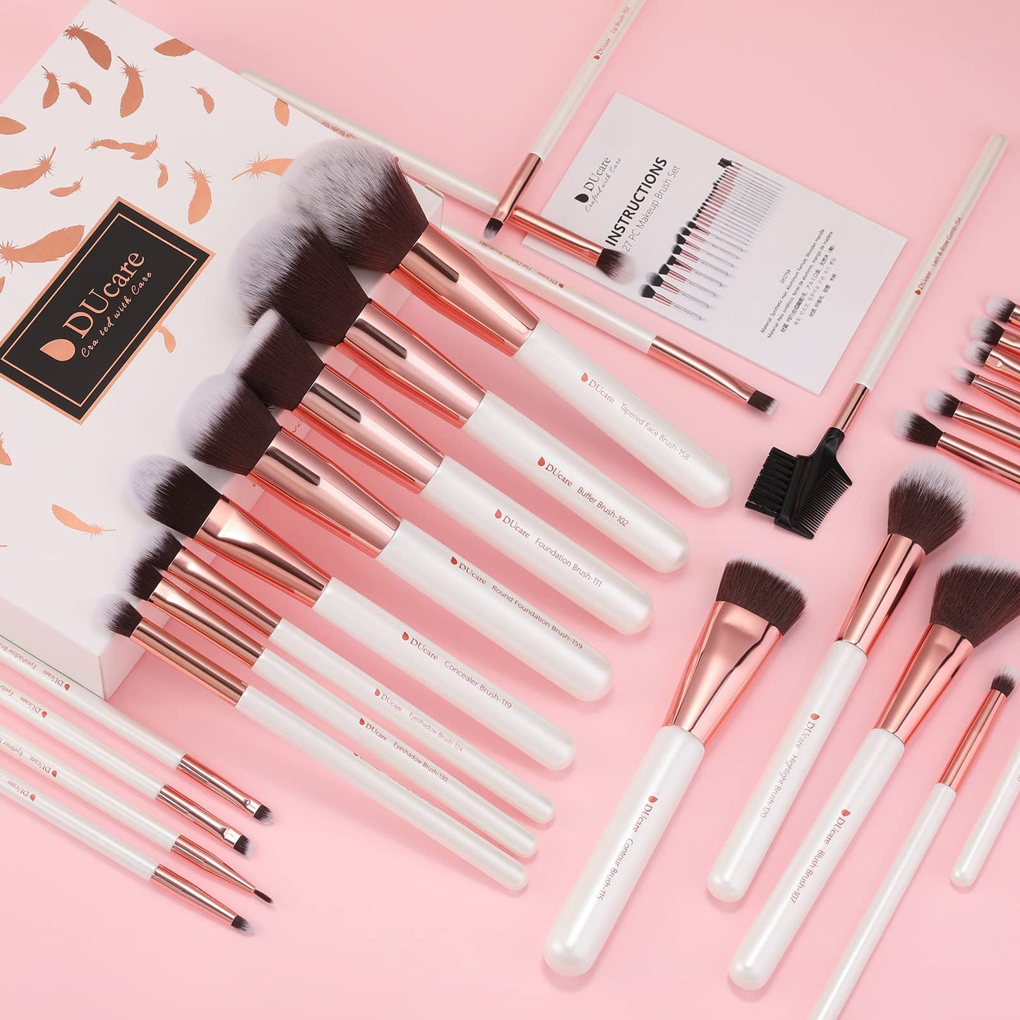 DUcare Makeup Brushes+Makeup Blender Sponge