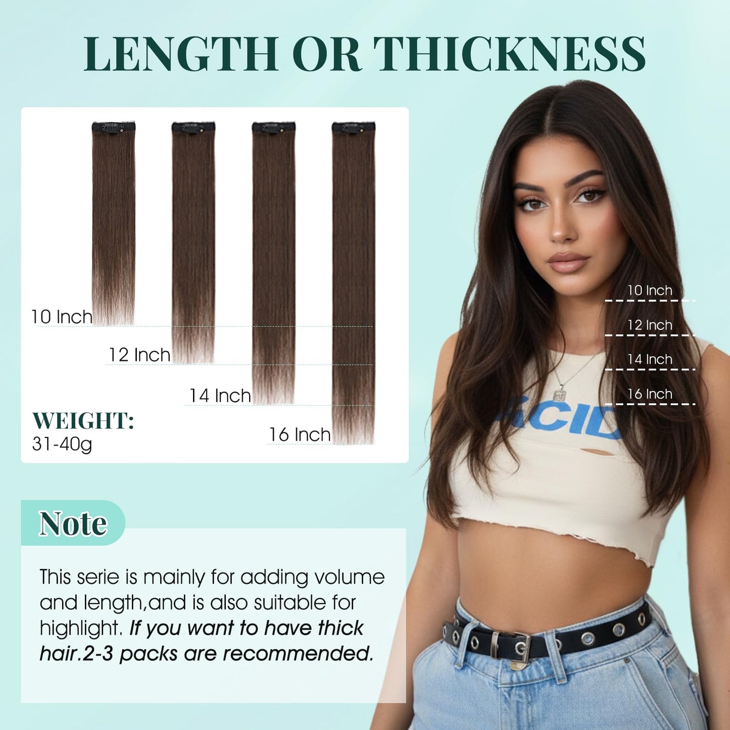 Benehair 6 PCS Clip in Short Hair Extensions 100% Real Human Hair Seamless & Invisible for Women Instant Volume Highlight Length for Daily Use 12" Dark Brown