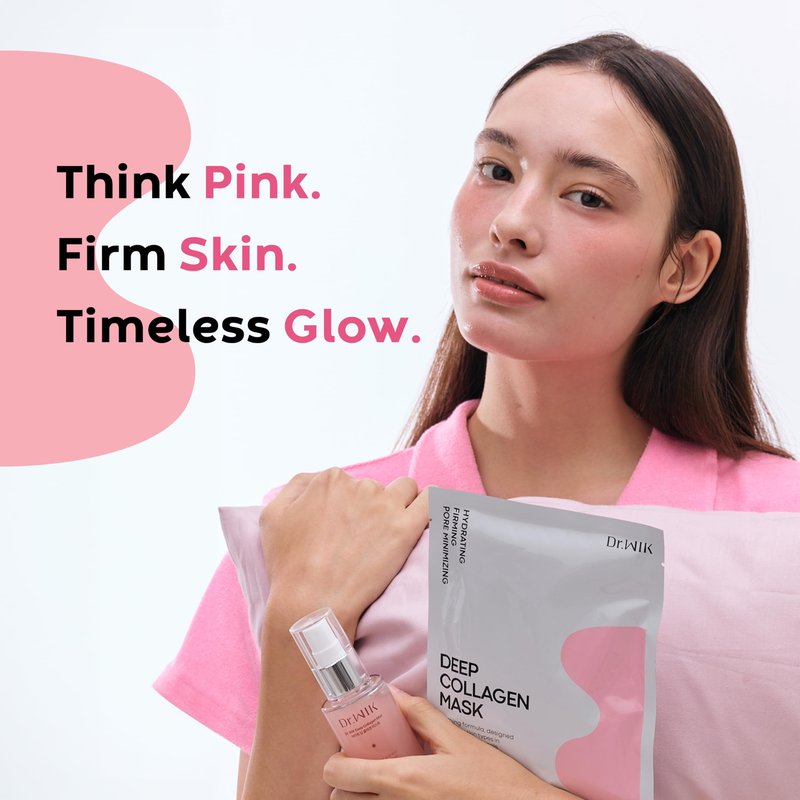 Dr.WIK Deep Collagen Gel Mask – Skin-Hugging Hydrogel Face Mask with Collagen for Firming, Hydration & Pore Care, Niacinamide, Overnight or Travel-Friendly K-Beauty Skincare 38g x 4EA