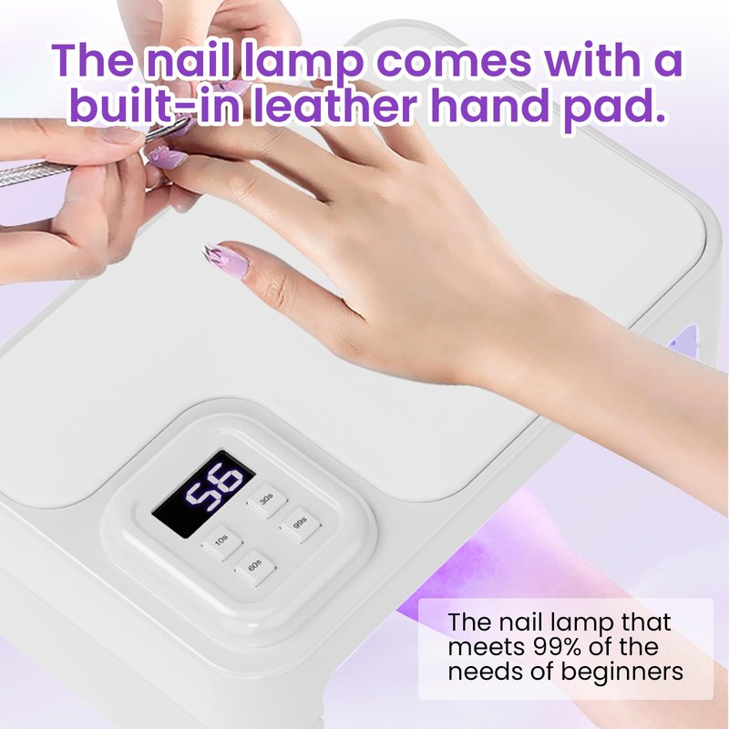 ESUOHYM 180W UV LED Nail Curing Lamp with Auto Sensor & 4 Timer Settings, Professional Gel Nail Dryer Light with Arm Rest, Fast Drying for Gel Polish, Press on Nails, Salon & Home Use