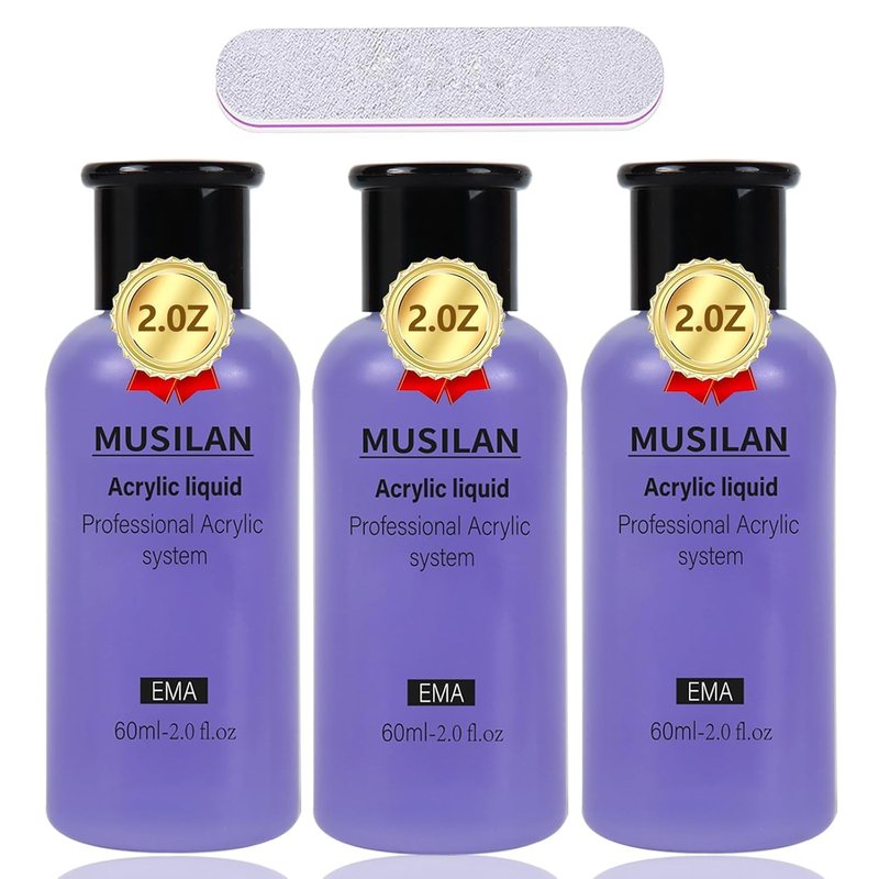 Monomer Acrylic Nail Liquid 6oz for Acrylic Powder - Professional 180ml Monomer Acrylic Nail Liquid Acrylic Powder,Acrylic Nail Extension 3D Nail Art - MMA Free,Quick Dry Time Acrylic Nail Liquid