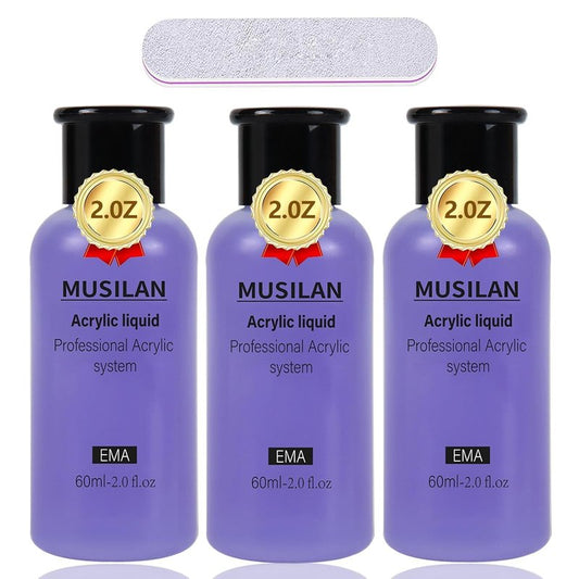 Monomer Acrylic Nail Liquid 6oz for Acrylic Powder - Professional 180ml Monomer Acrylic Nail Liquid Acrylic Powder,Acrylic Nail Extension 3D Nail Art - MMA Free,Quick Dry Time Acrylic Nail Liquid