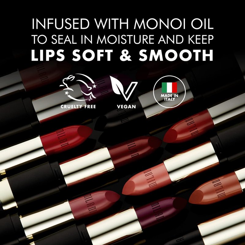 Milani Bold Color Statement Matte Lipstick - I Am Smart | Vegan, Cruelty-Free 0.14 Ounce Matte Lip Color