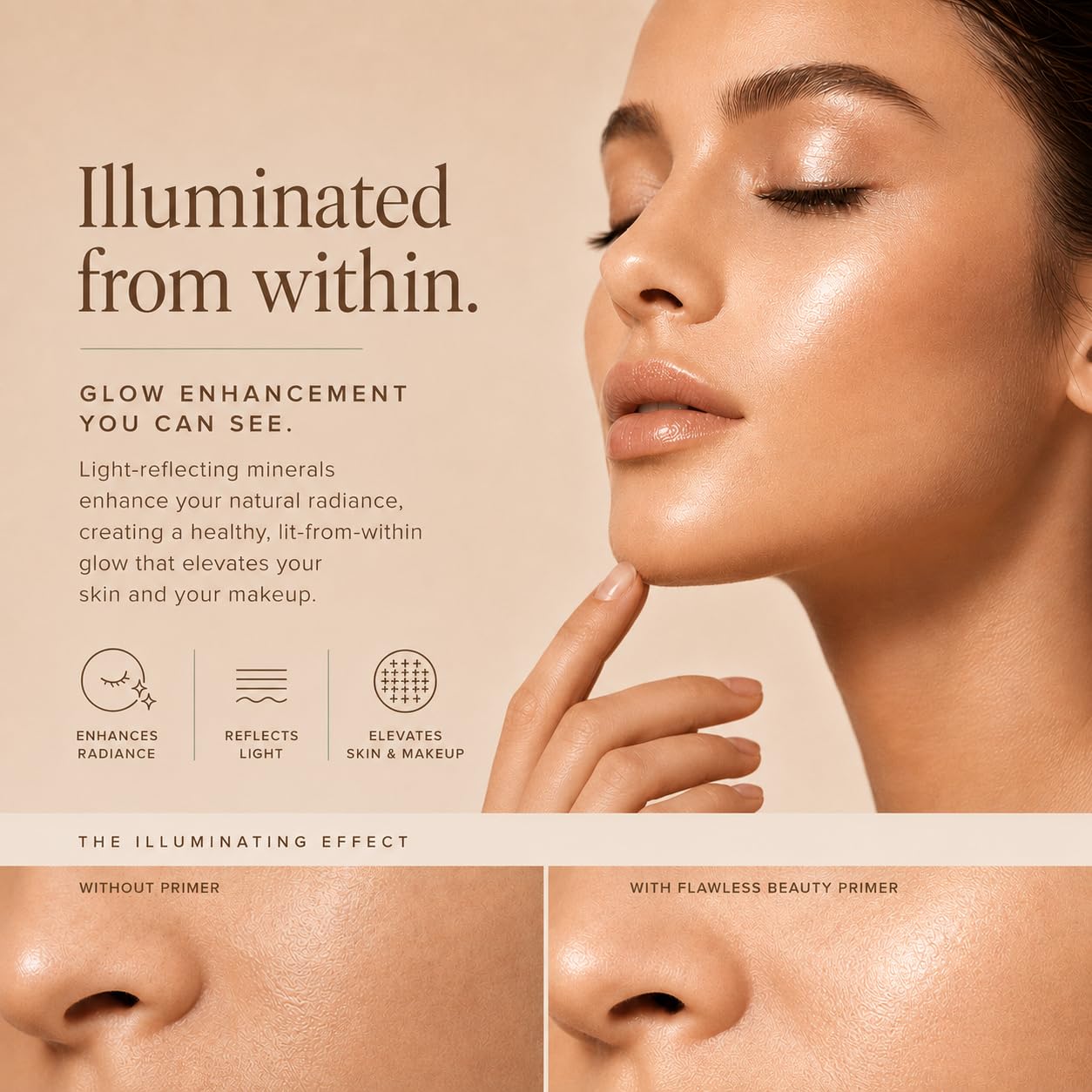 Pixi Beauty Flawless Beauty Primer, Hydrating Glow Face Primer with Vitamin A C and E, Smoothing Makeup Base for a Radiant Lit-From-Within Finish, All Skin Types, 1 fl oz / 30 ml