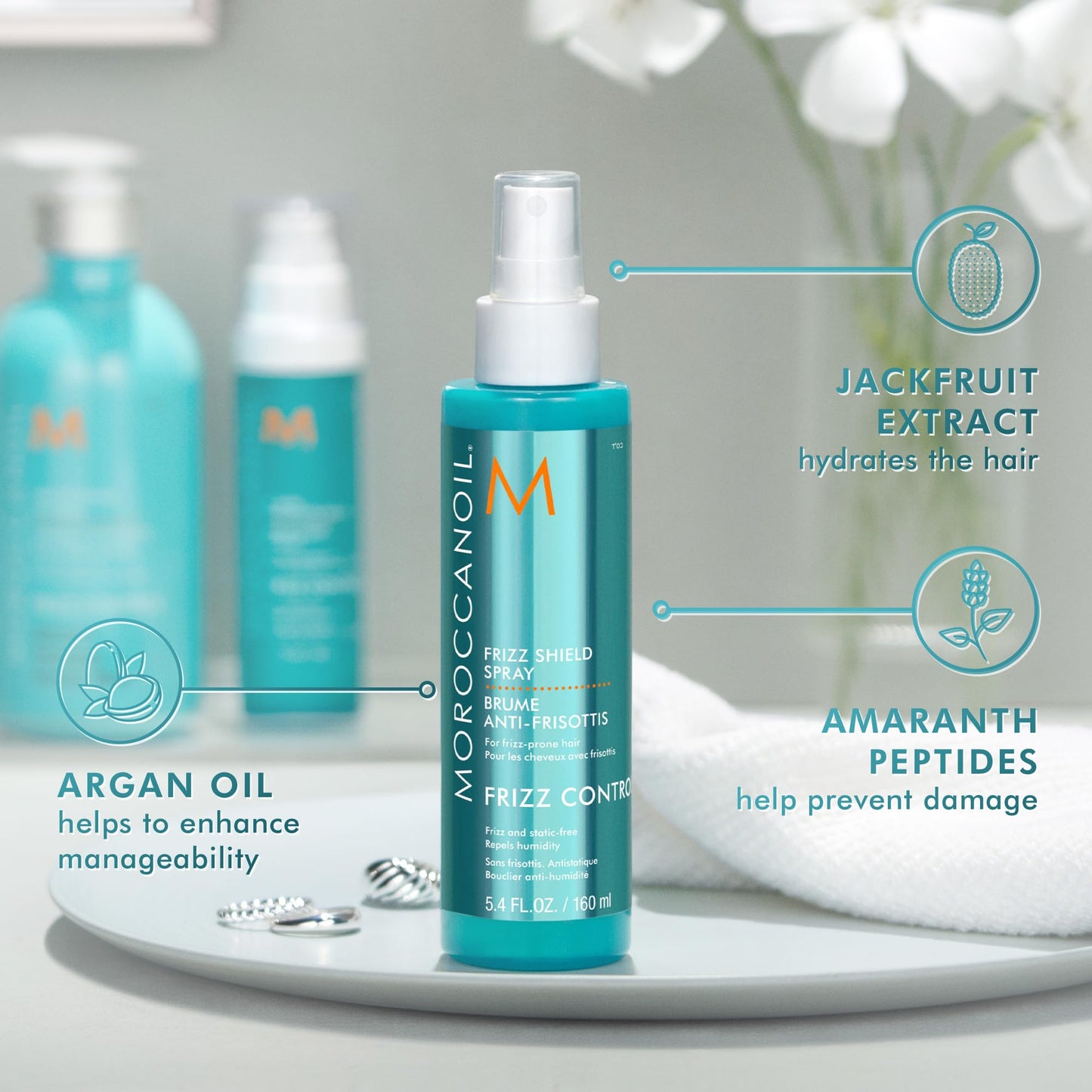 Moroccanoil Frizz Shield Styling Spray Full & Travel Size Bundle
