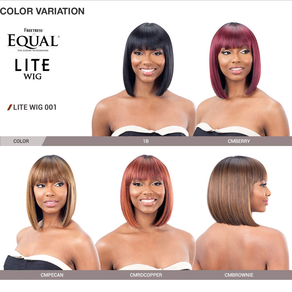Freetress Equal Synthetic Full Wig - LITE 001 (CMPECAN)