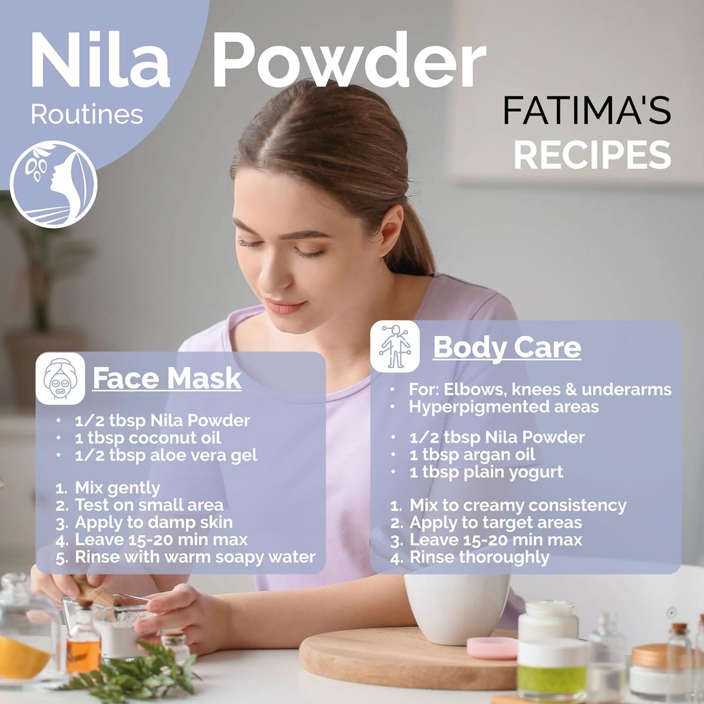 Pure Nila Indigo Powder - Natural Moroccan Face & Hair Care | 50g Exfoliating & Moisturizing