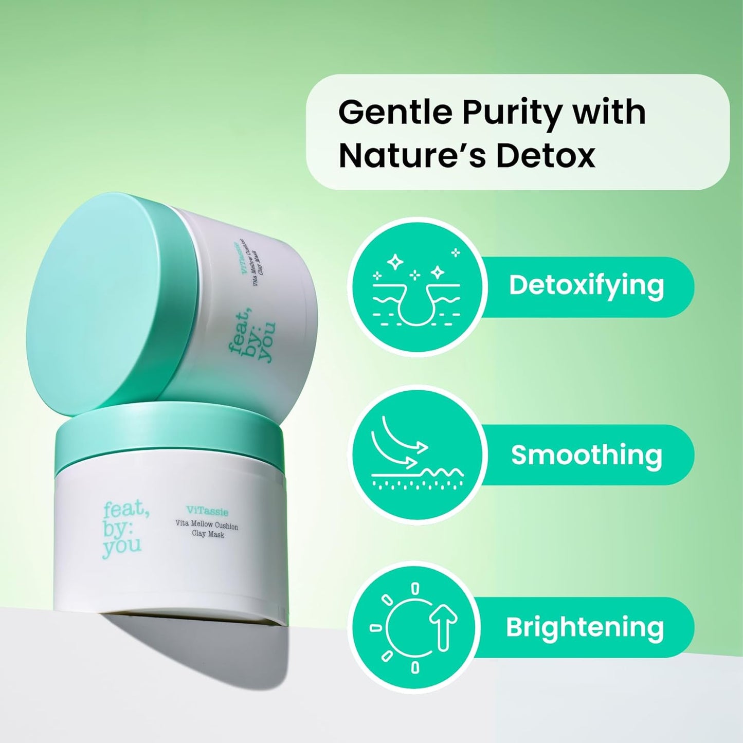 Korean Clay Mask for Face - Bentonite & Kaolin for Blackheads, Pores & Sebum Control | 4.56 fl. oz, Vegan, Cruelty-Free