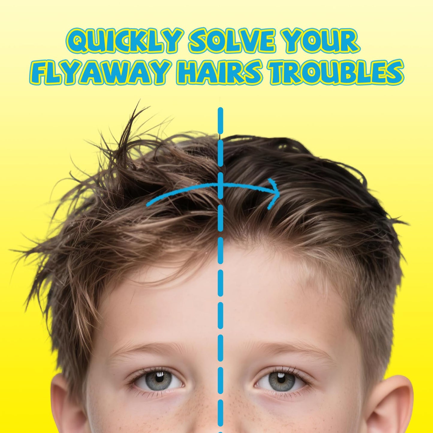 gowwim Kids Hair Gel, Natural Plant Extracts Hair Gel for Kids Alcohol-Free & Gentle Styling Cream Long-Lasting Hold Tames Flyaways and Frizz for Boys Girls Baby Toddlers 125ml (4.2 Fl OZ)