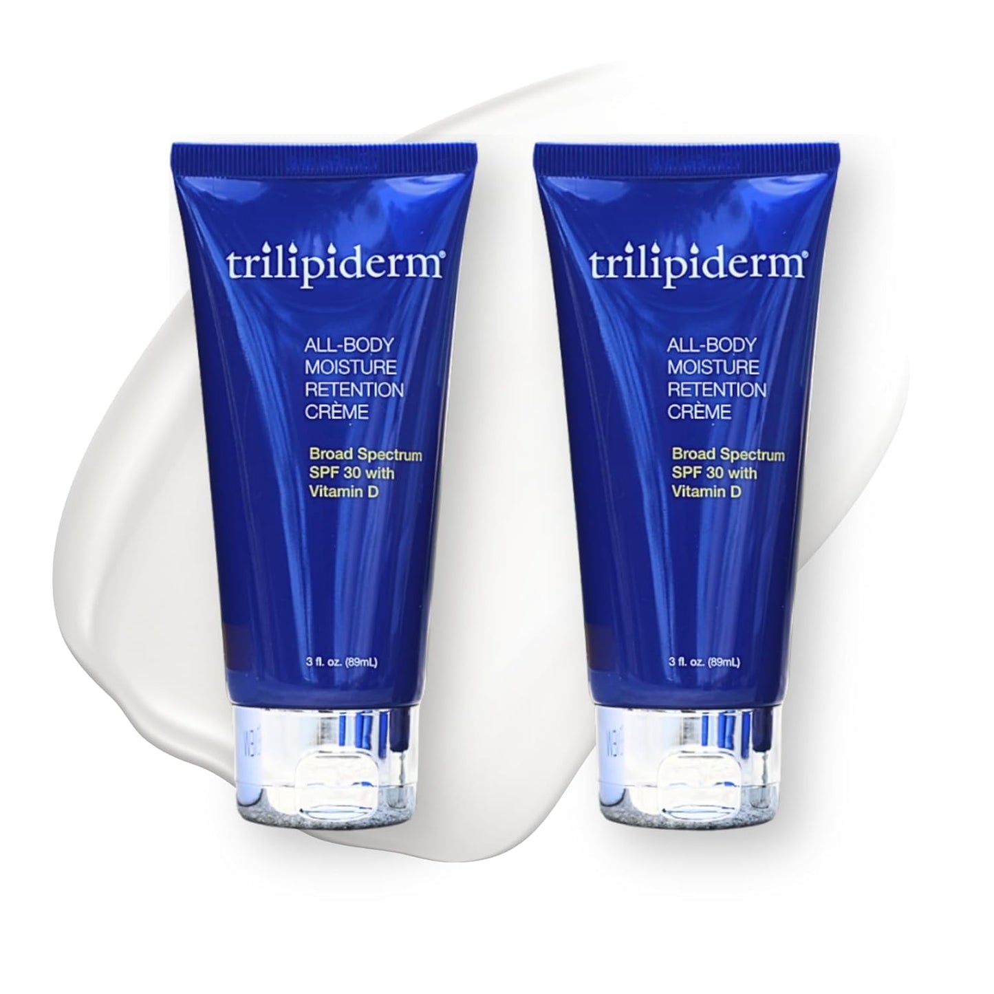 Trilipiderm Body Sunscreen Moisturizer SPF 30 - Travel Size 2-Pack | Vitamin D, Plant-Based Lotion, TSA-Approved 3 oz Tubes