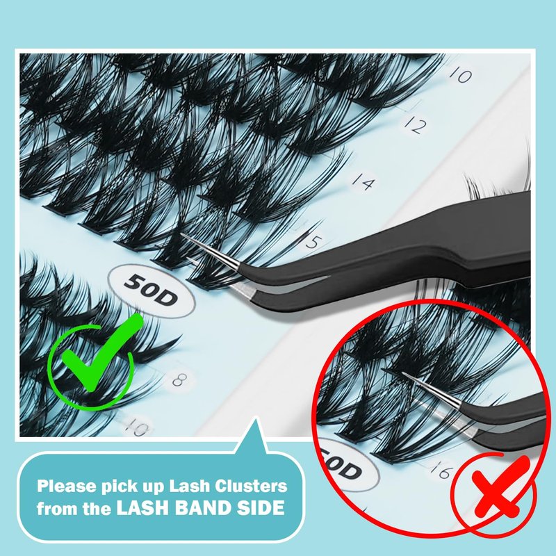 Lashes Clusters Kit,708PCS Wispy Lash Clusters 30D-100D,8-16mm C Curl 0.07mm Soft Individual Cluster Lashes with Bond & Seal for Natural, Wispy or Volume Look