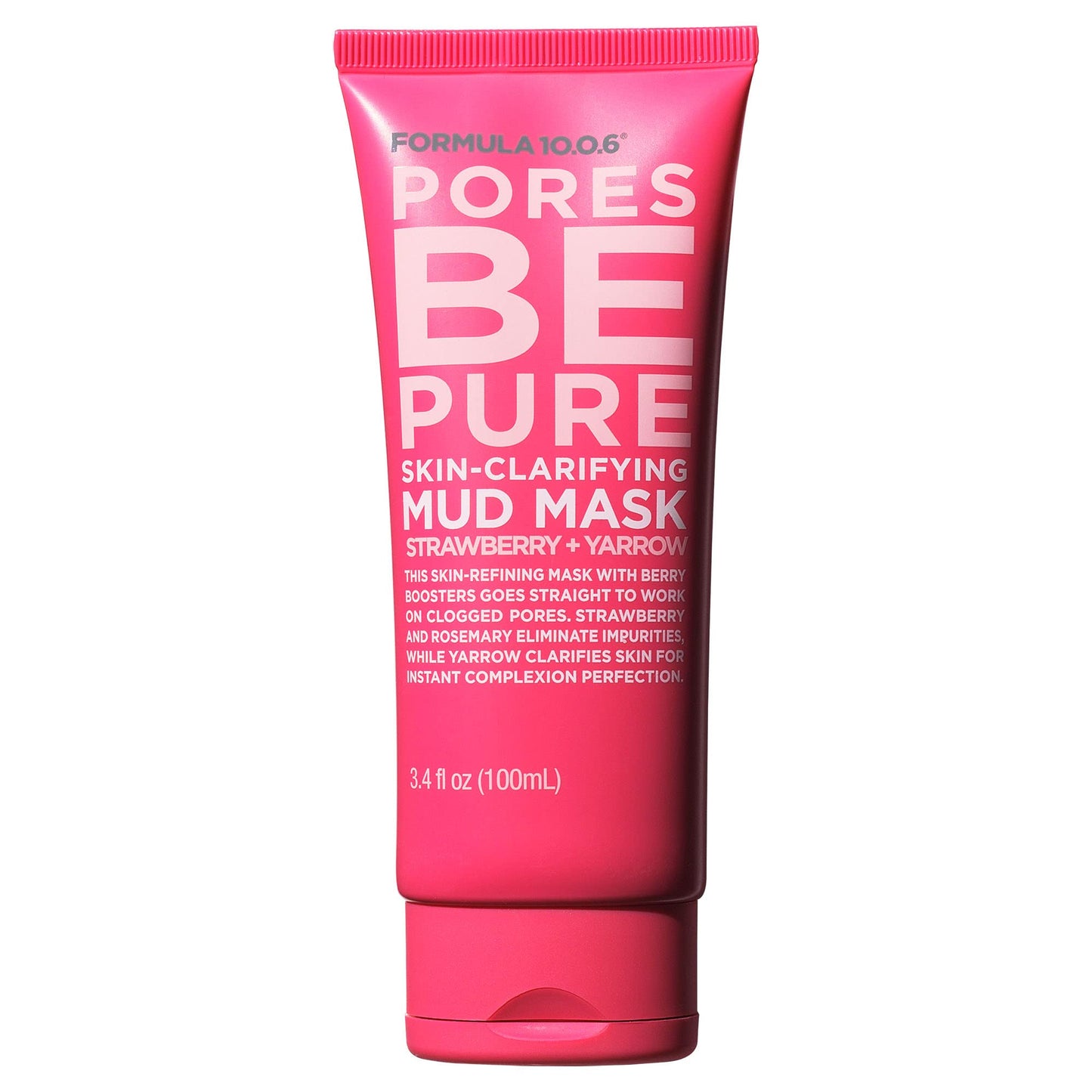 FORMULA 10.0.6 Pores Be Pure Skin-Clarifying Mud Mask for Pore Minimizing 3.4 fl oz (100ml)