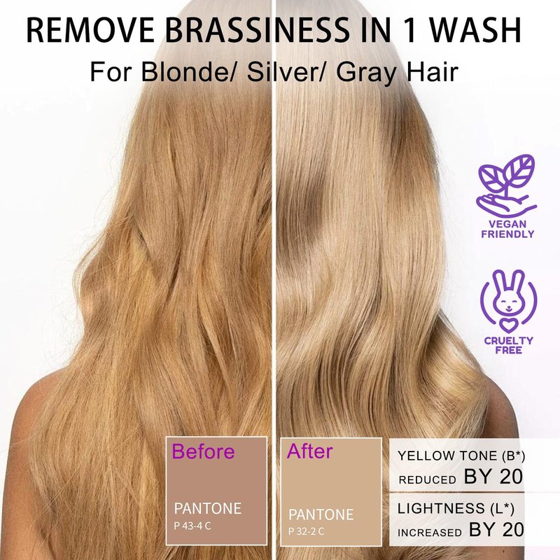 SAPHUS Sulfate Free Brass Toning Purple Shampoo Bar for Blonde, Bleached, Silver, or Brown Highlighted Hair, Travel Friendly, with Tin Container +Sponge