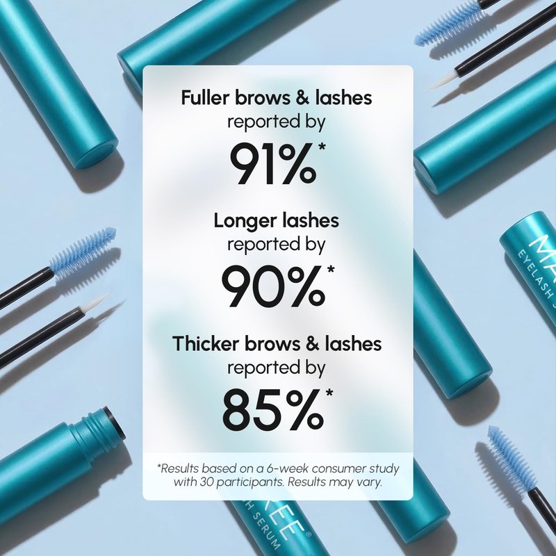 MAREE Lash Serum for Brows & Eyelashes - Eyelash Serum to Grow Lashes for Women - Multi Peptide Castor Oil Conditioner for Eye Lash Growth - Grow Eyebrows & Eyelashes - Sérum De Pestañas Crecimiento