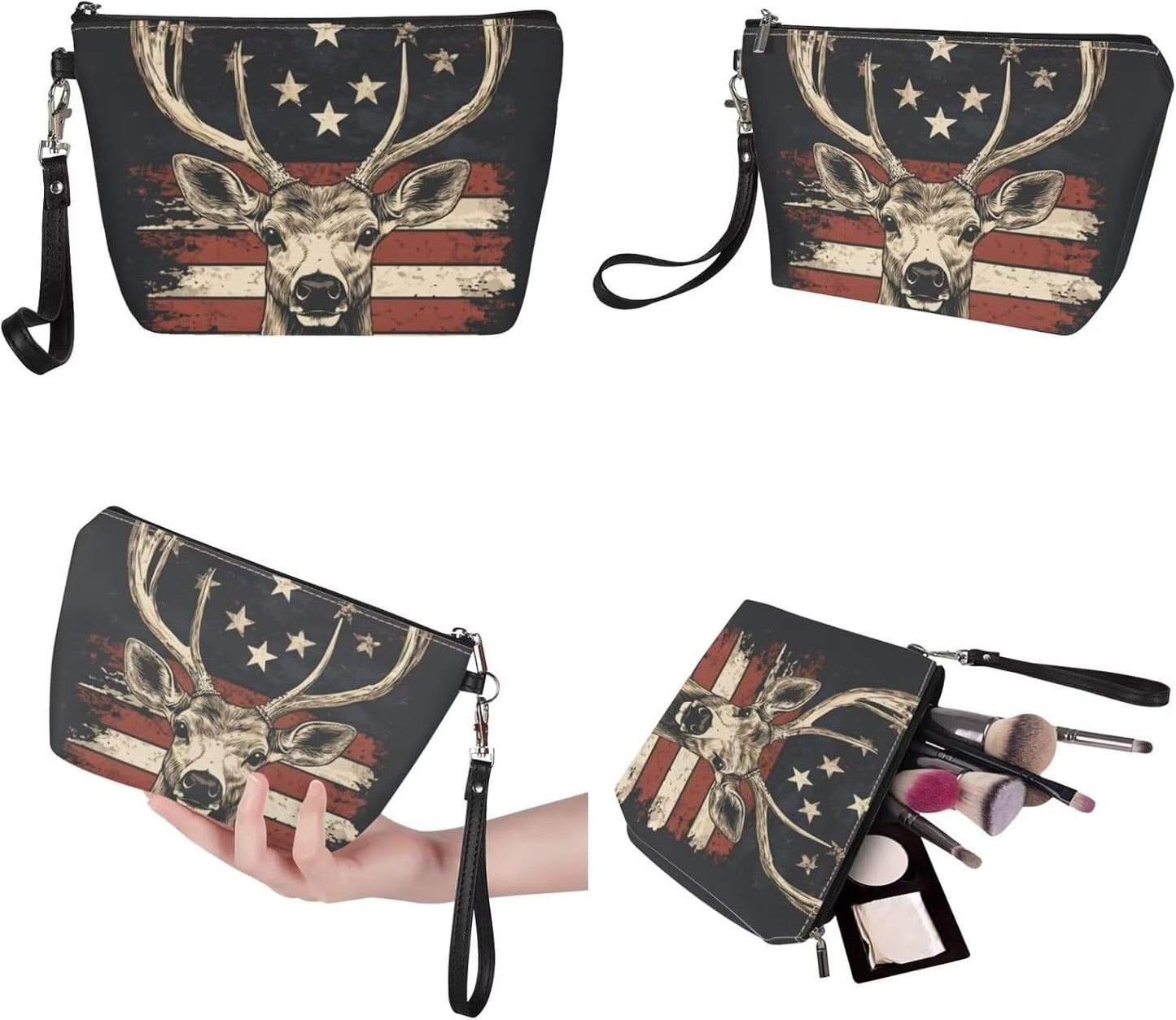 Top Handle Handbags for Women - Leather Wallet, Cash Card & Makeup Bag Set | 3-Piece Collection