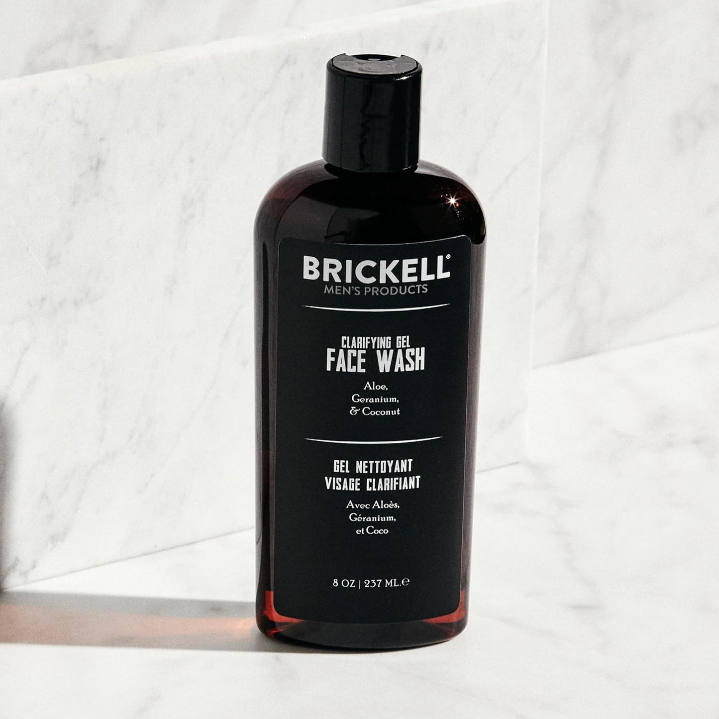 Brickell Men's Daily Face Care Routine - Gel Cleanser, Scrub & Moisturizer with Hyaluronic Acid | Unscented Skin Care Gift Set
